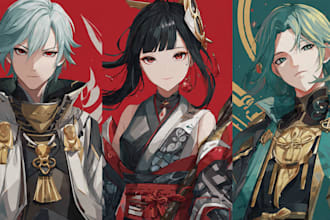 design custom anime or game style characters