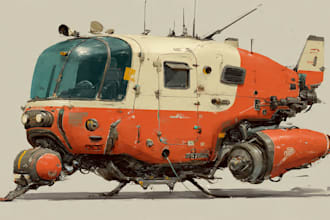 create vehicle concept art for you