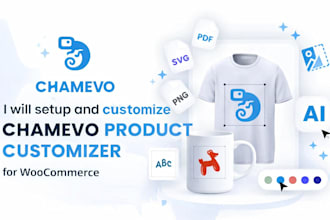 setup products using chamevo product customizer