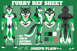 draw furry reference sheet fursona oc art  anthro ref sheet nsfw furry ref sheet