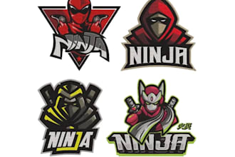 esport mascot logo, spartan, knight, monkey, ninja, gorilla