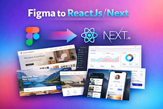 convert figma to reactjs or nextjs website