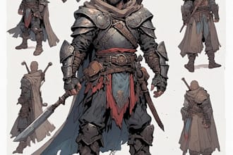 create epic dnd character art for campaigns