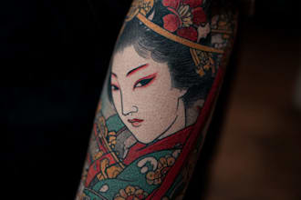 make a traditional japanese irezumi tattoo
