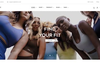 design gym shopify clothing store yoga website active wear store fitness website