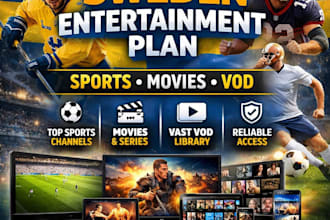 create best and reliable sweden, monthly plan, sport and vod channels
