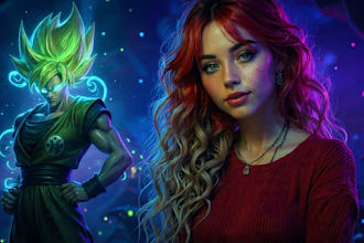 draw anime, realistic portrait or dnd character