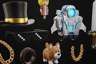 model roblox ugc hair accessories weapon game asset