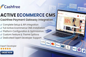 integrate cashfree payment gateway on active ecommerce cms