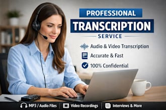 transcribe audio to text and do video transcription