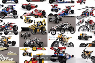 design custom 3d lego moc lego car, bike moc lego vehicles and xml part list