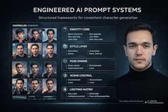 engineer structured ai prompts for consistent characters