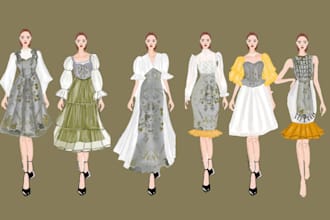 draw a fashion illustration or sketch