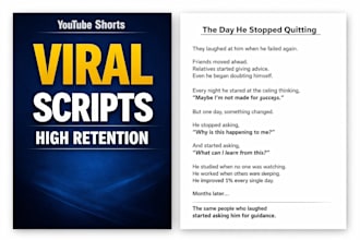 write viral motivational youtube shorts scripts