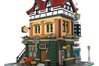 design custom lego moc, 3d lego building model, lego city, xml par list