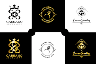 design luxury minimalist, signature, crown, diamond logo