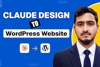 convert claude design to wordpress website development