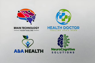 design neuro, brain, clinics, sciences and brainstorm logo