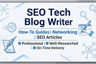 write SEO optimized tech how to blog articles and guides