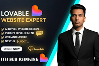 design and develop a high quality website using lovable