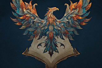 make a fantasy book novel series logo design