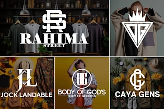design luxury clothing fashion brand, apparel and boutique clothing brand logo