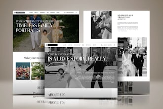 design cinematic wedding website with rsvp invitations gallery on wix, wordpress