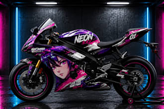 do motorcycle vinyl wrap design