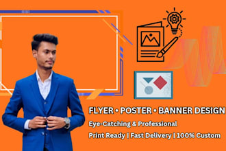 create stunning flyer, poster, or banner design