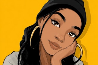 create disney cartoon style drawing