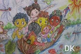 illustrate children stories and nursery rhymes
