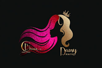 ddesign feminine beauty salon,eyelashes,hair and eyelash extension logo