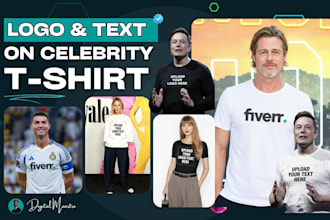 design your text or logo in celebrity t shirt