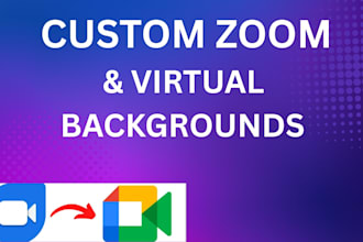 fully customized zoom virtual background and office mockups