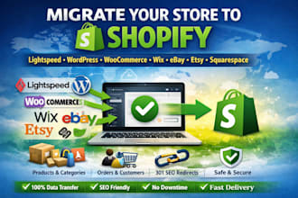 migrate lightspeed wordpress woocommerce wix ebay esty squarespace to shopify