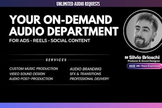 create monthly custom audio for your brand or videos