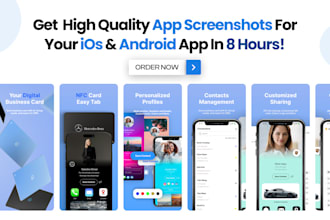 design amazing app screenshots for ios or android in 8 hrs