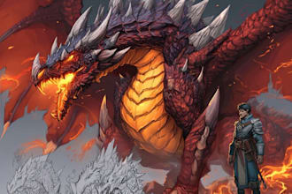 draw concept art for characters, dragons and monsters