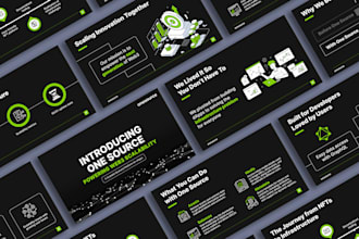 design a premium powerpoint pitch deck presentation