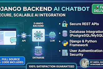 build custom ai chatbot with django backend api
