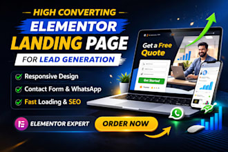 create high converting elementor landing page for lead generation
