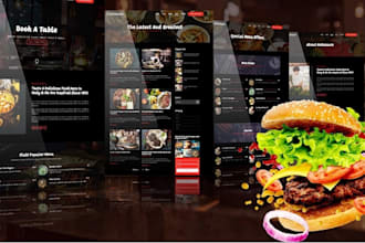 design restaurant website grocery food delivery cafe cake bakery website