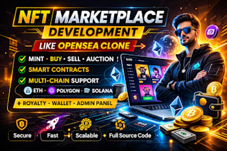 create multi chain nft marketplace website with smart contract