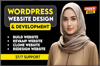 develop wordpress website design, redesign and responsive website development