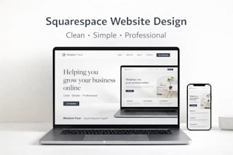 create modern and conversion focused squarespace website