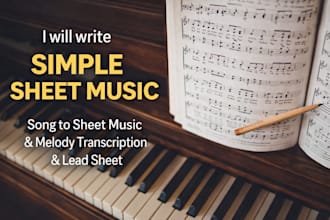 transcribe audio recording to sheet music, music transcription, melody notation