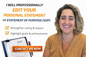 professionally edit your personal statement or statement of purpose