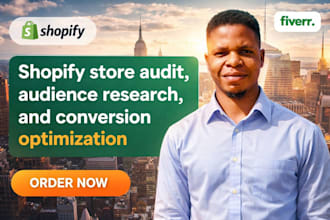 do shopify store audit, audience research, and conversion optimization
