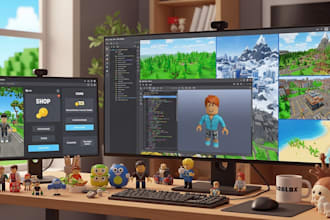 build roblox game, roblox map, roblox script, model, environment ui monetization