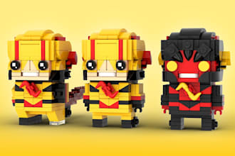 do custom minifigure,design you or character in minifigure model or brickheadz